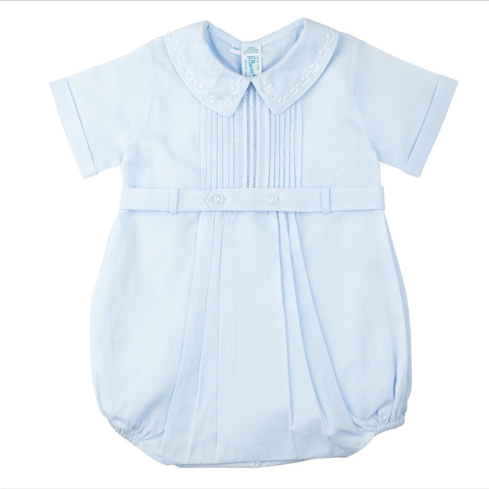 Classic Light Blue Baby One-Piece Romper